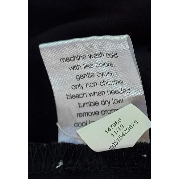 Elizabeth and James Button Front Tunic Dress Black Long Sleeve Size 2X Ruffle - Picture 11 of 14